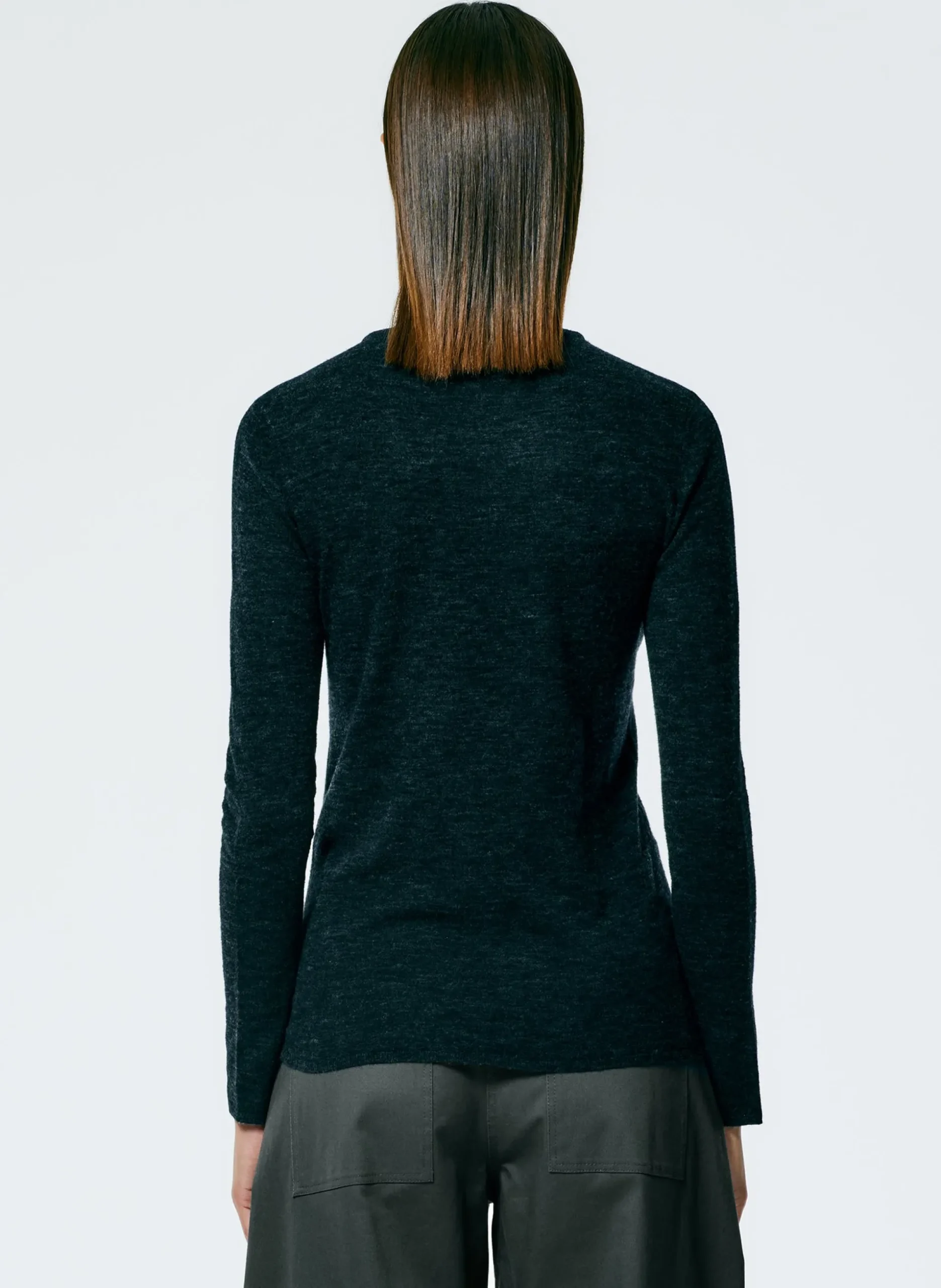 Skinlike Mercerized Wool Soft Sheer Pullover
