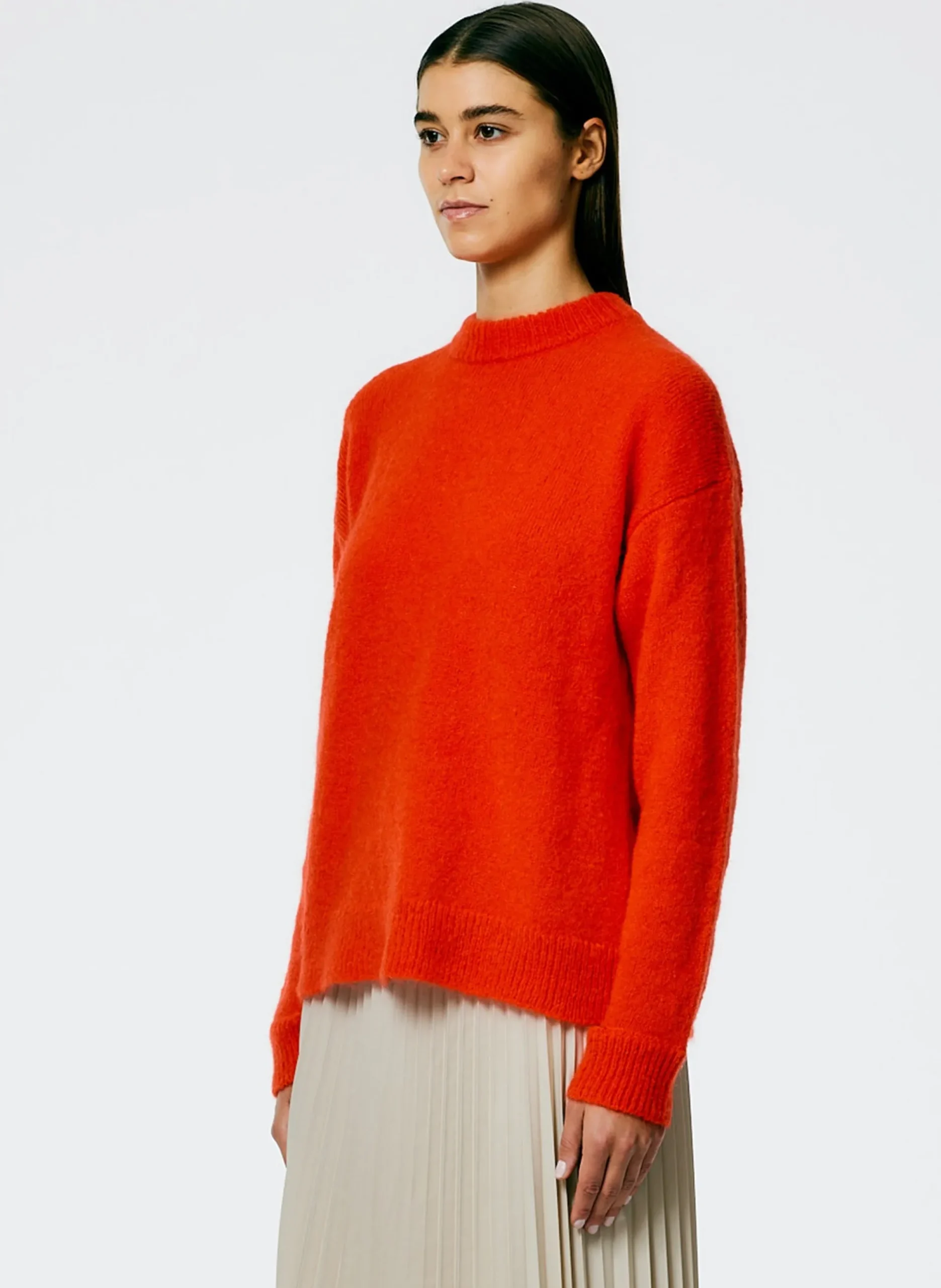 Soft Mohair Crewneck Easy Pullover