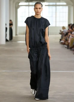 Spring Acetate Shirred Circular Dress