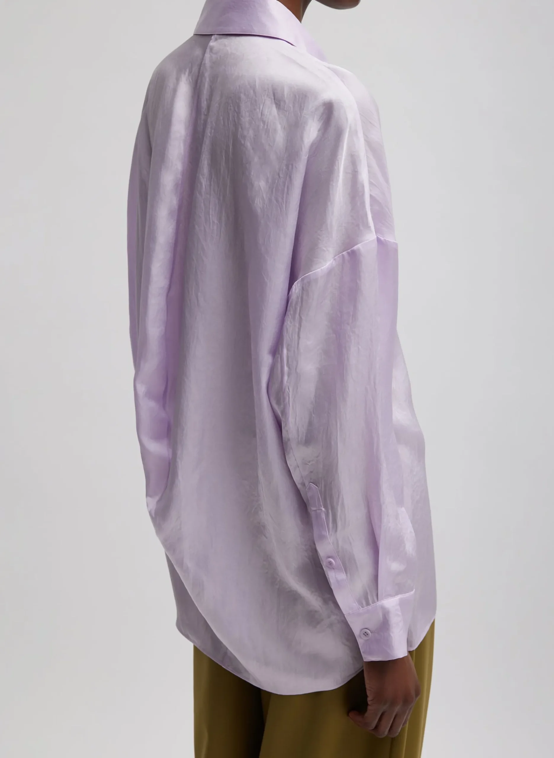 Spring Acetate Shirt With Cocoon Back