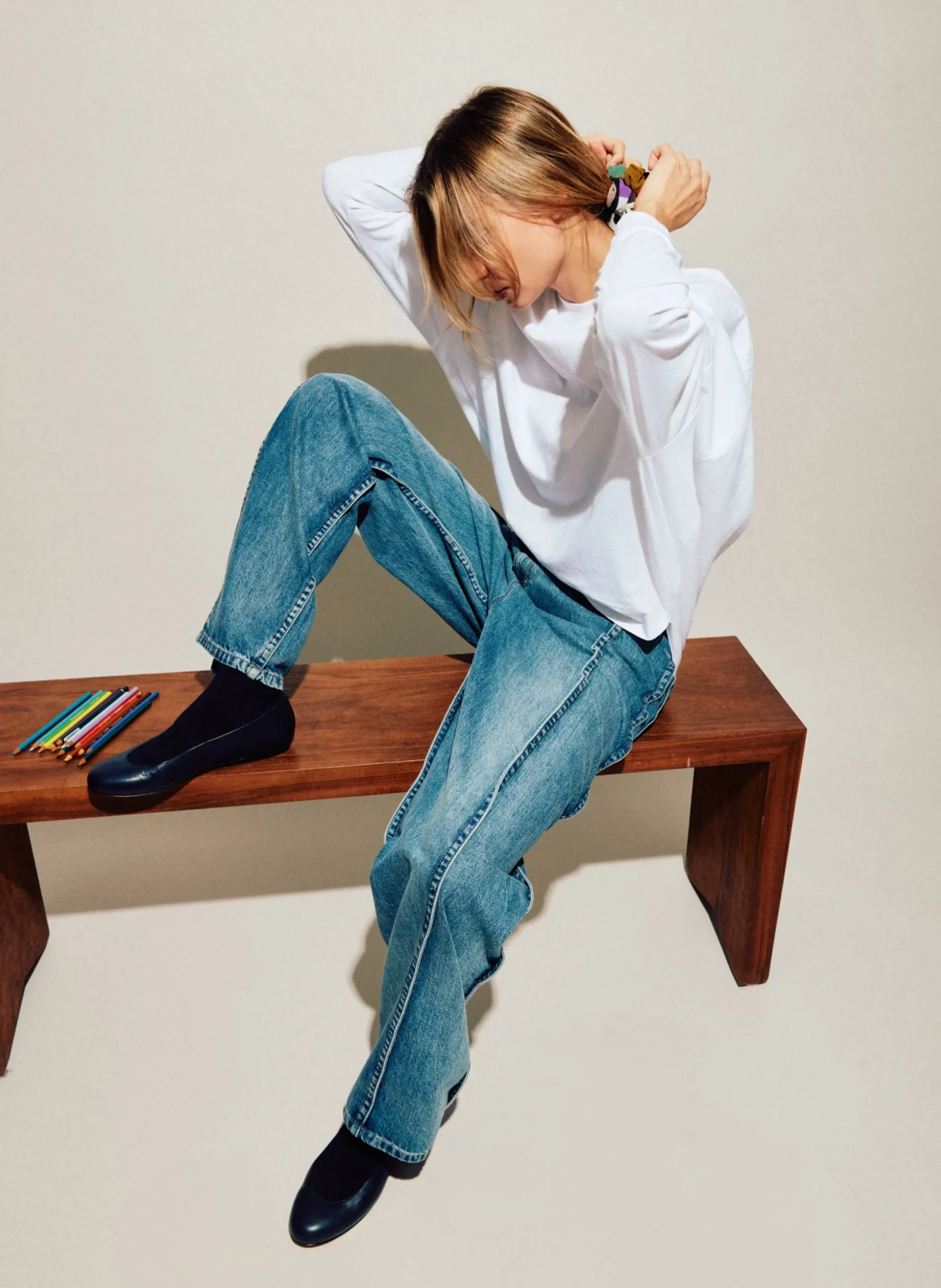 Spring Denim Tuck Jean