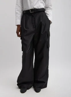 Stella Crispy Nylon Pleated Cargo Pant