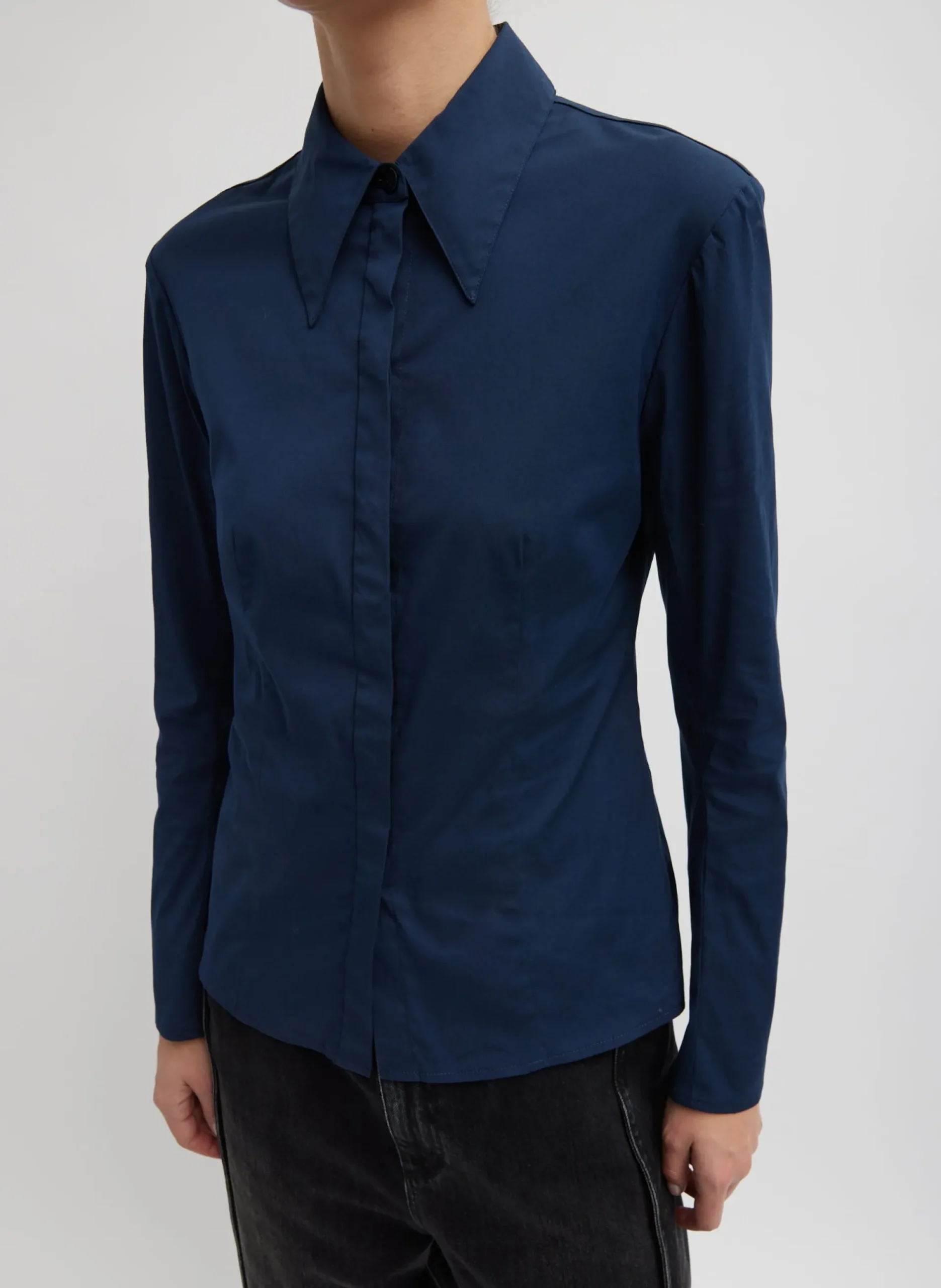 Stretch Cotton Nylon Circular Sleeve Shirt
