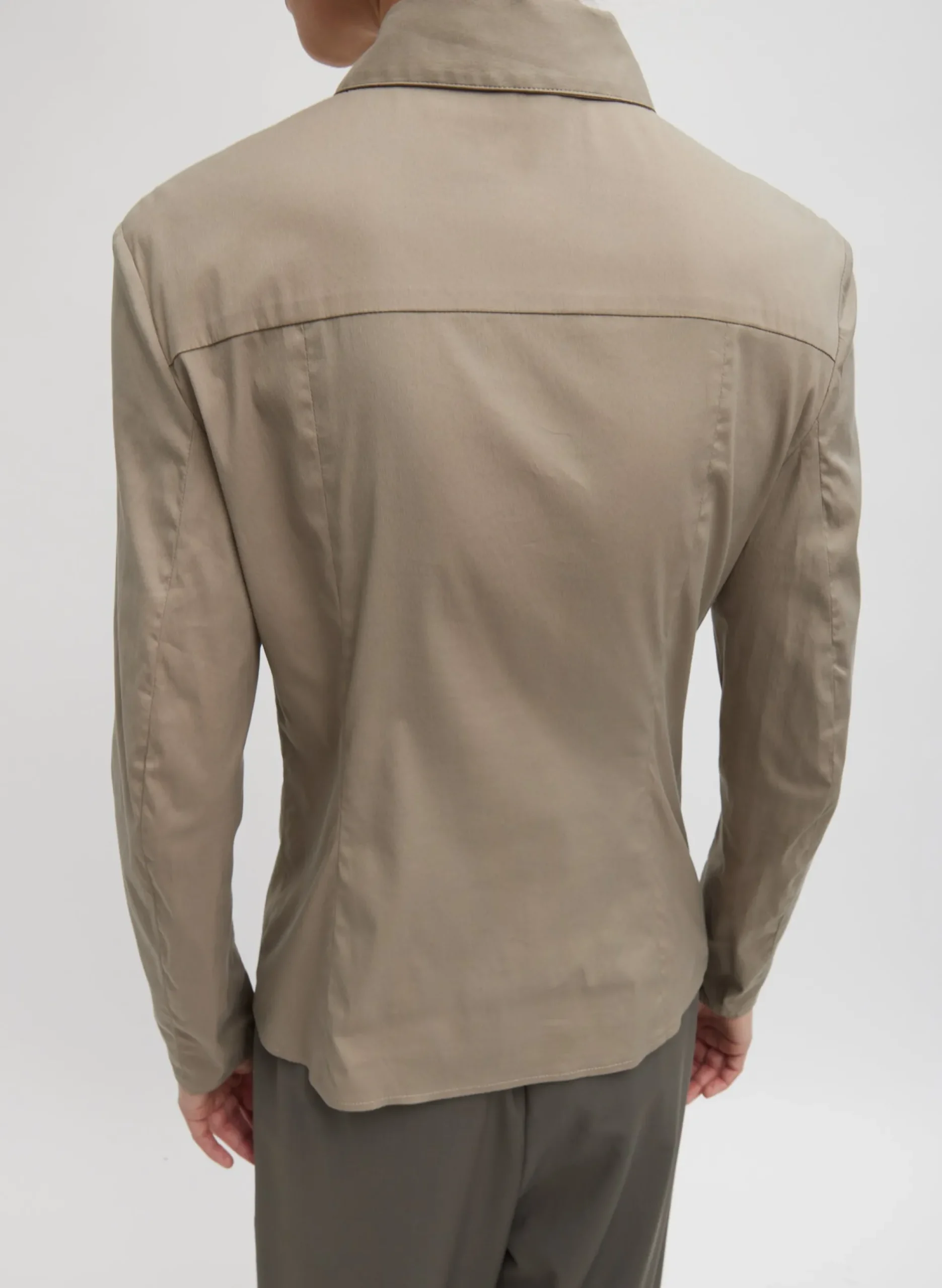 Stretch Cotton Nylon Circular Sleeve Shirt