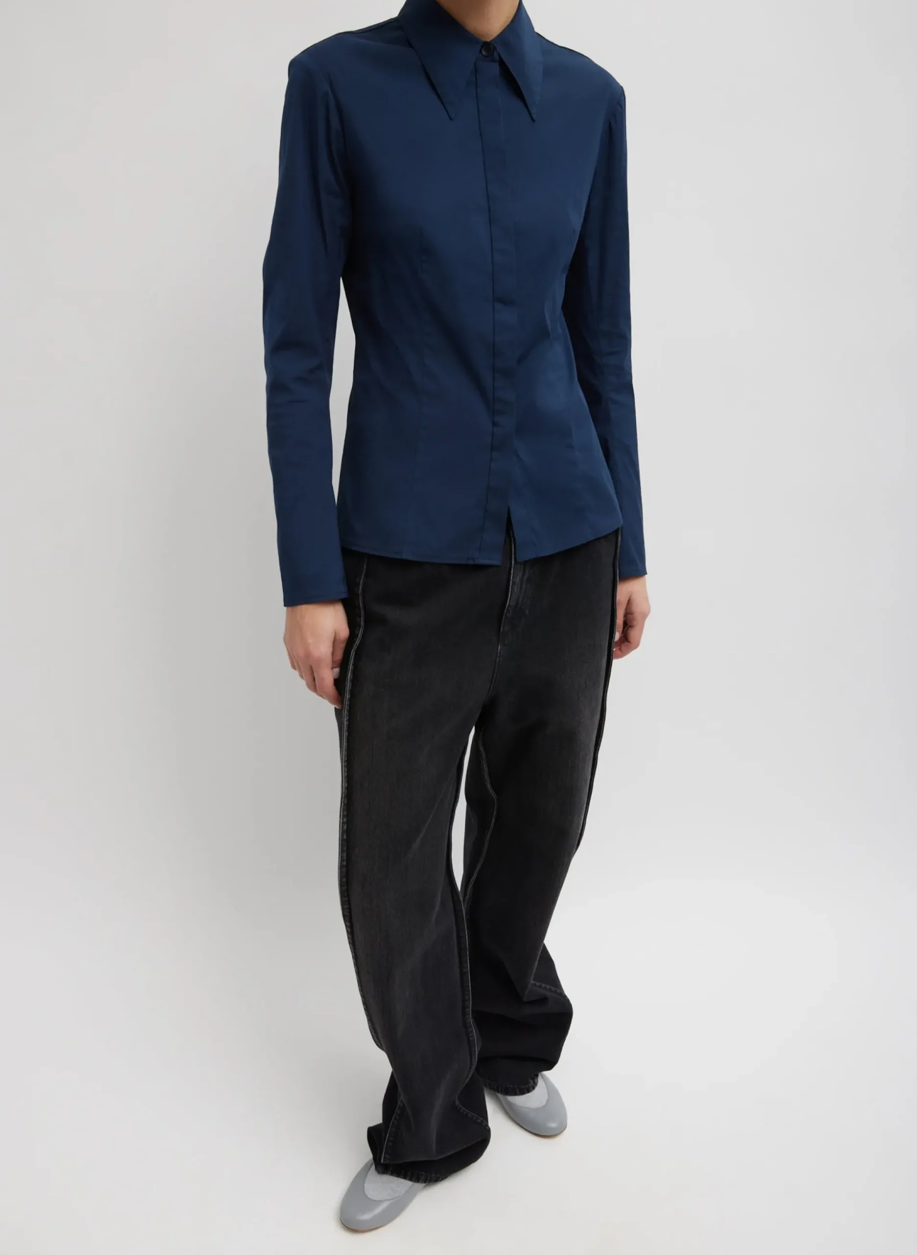 Stretch Cotton Nylon Circular Sleeve Shirt