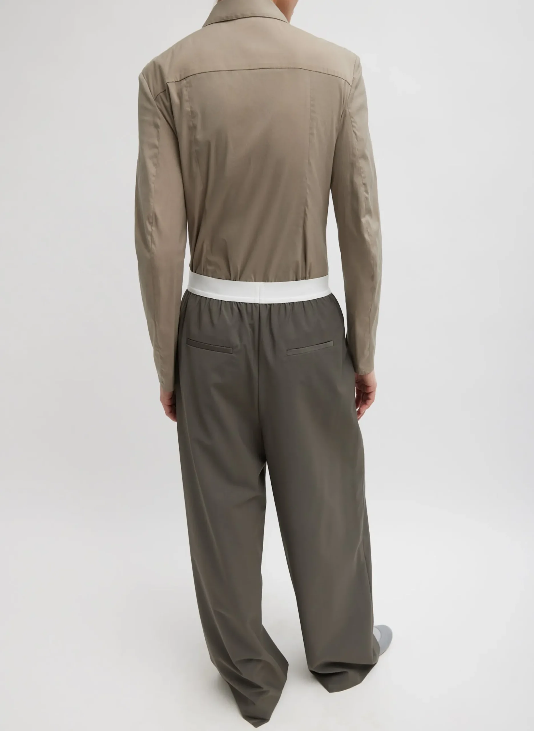 Stretch Cotton Nylon Circular Sleeve Shirt