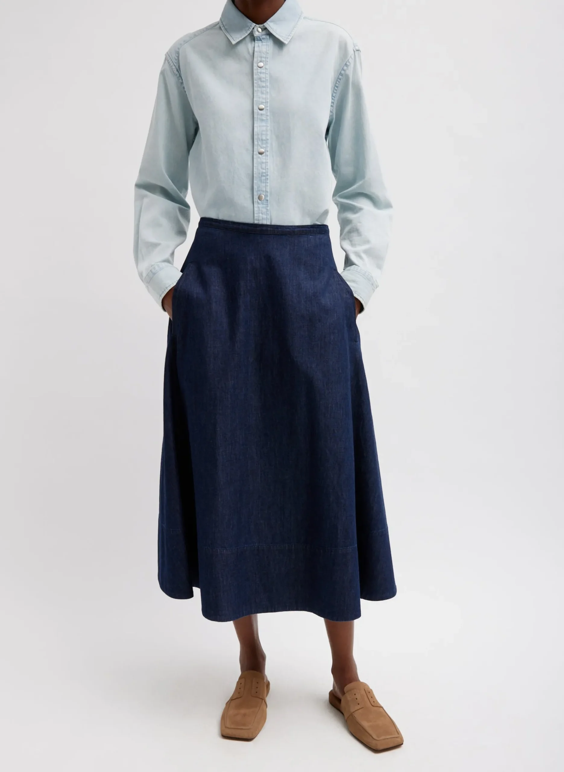 Summer Denim Circle Skirt