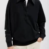 Summer Sweatshirting Polo Collar Sweatshirt