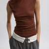 Tencel Knit Twisted Seam Tank