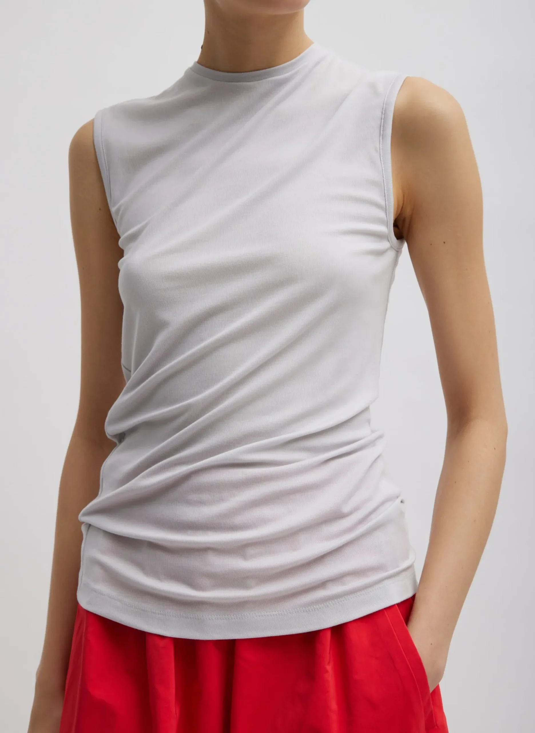 Tencel Knit Twisted Seam Tank