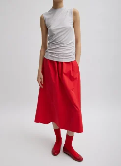 Tencel Knit Twisted Seam Tank