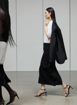 Tropical Wool Maxi Trouser Skirt