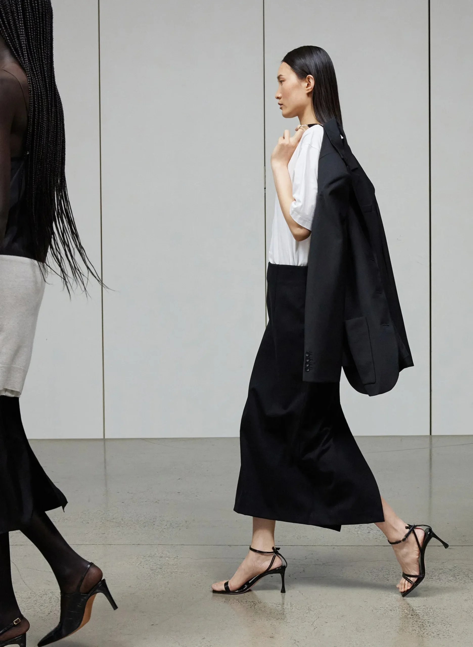 Tropical Wool Maxi Trouser Skirt