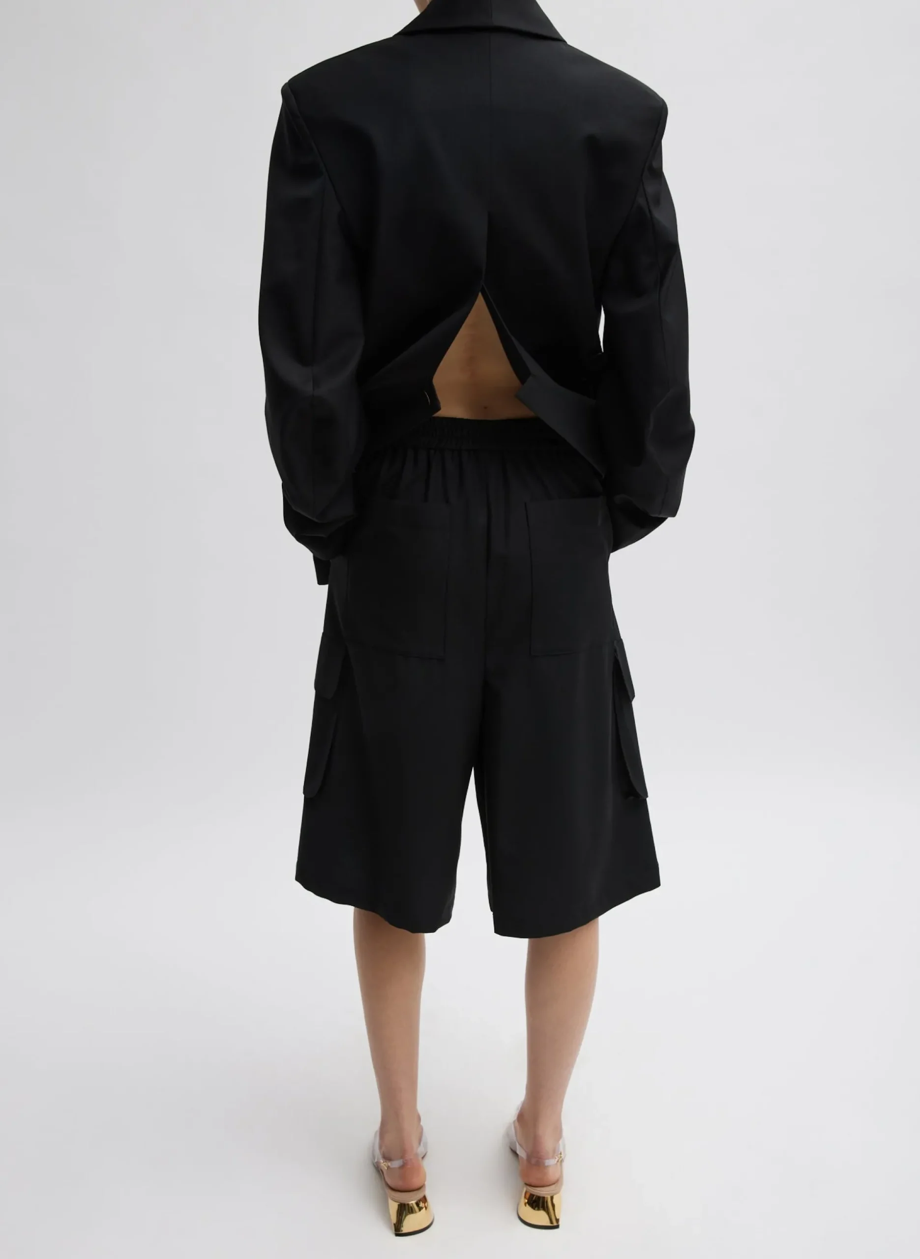 Tropical Wool Relaxed Cargo Short