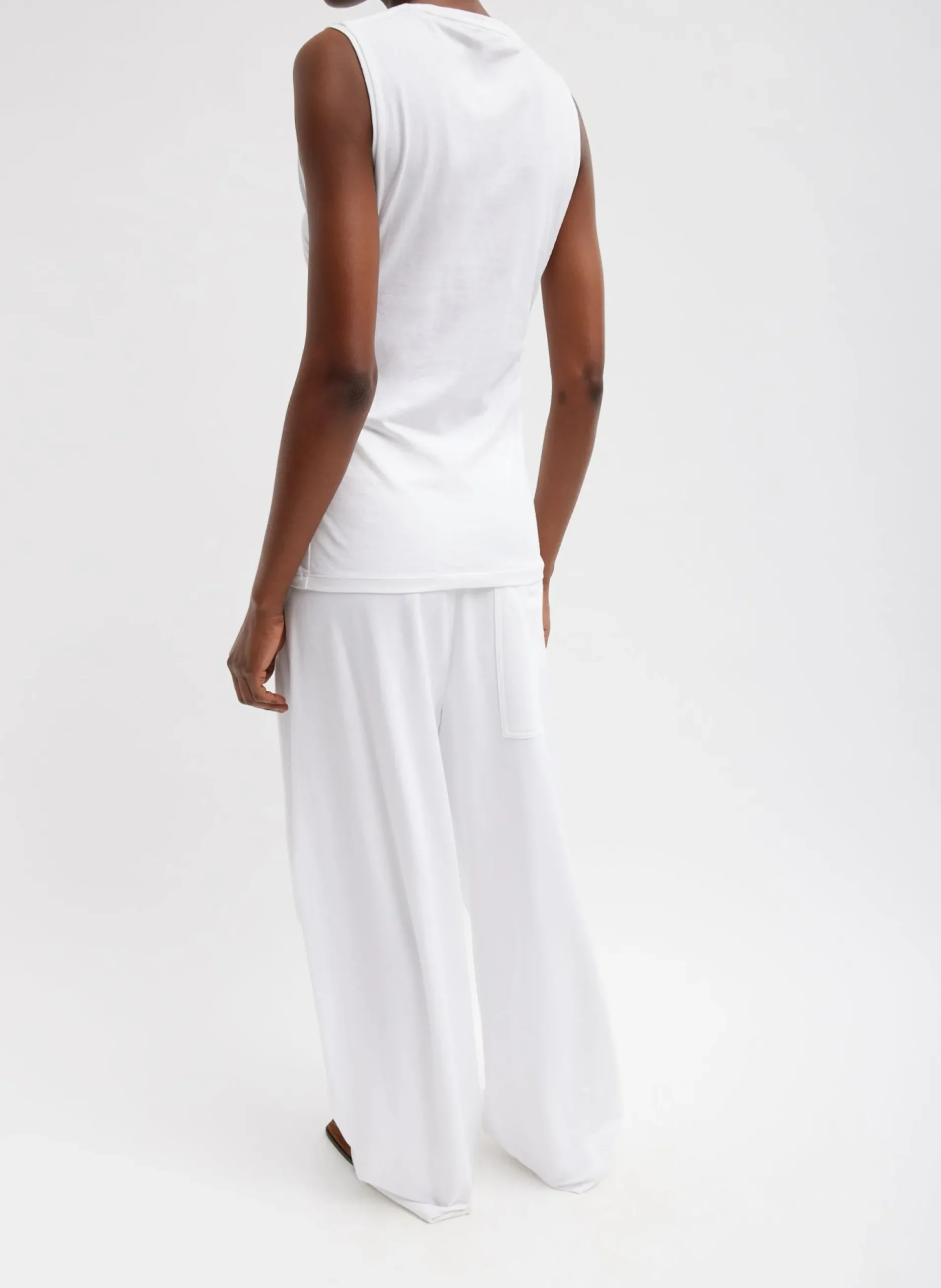 T-Shirting Shirred Crewneck Top