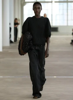 Vintage Black Denim Tuck Jean